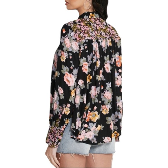Hold On To Me Printed floral boho chic Top By Free People Size XS - Picture 2 of 13